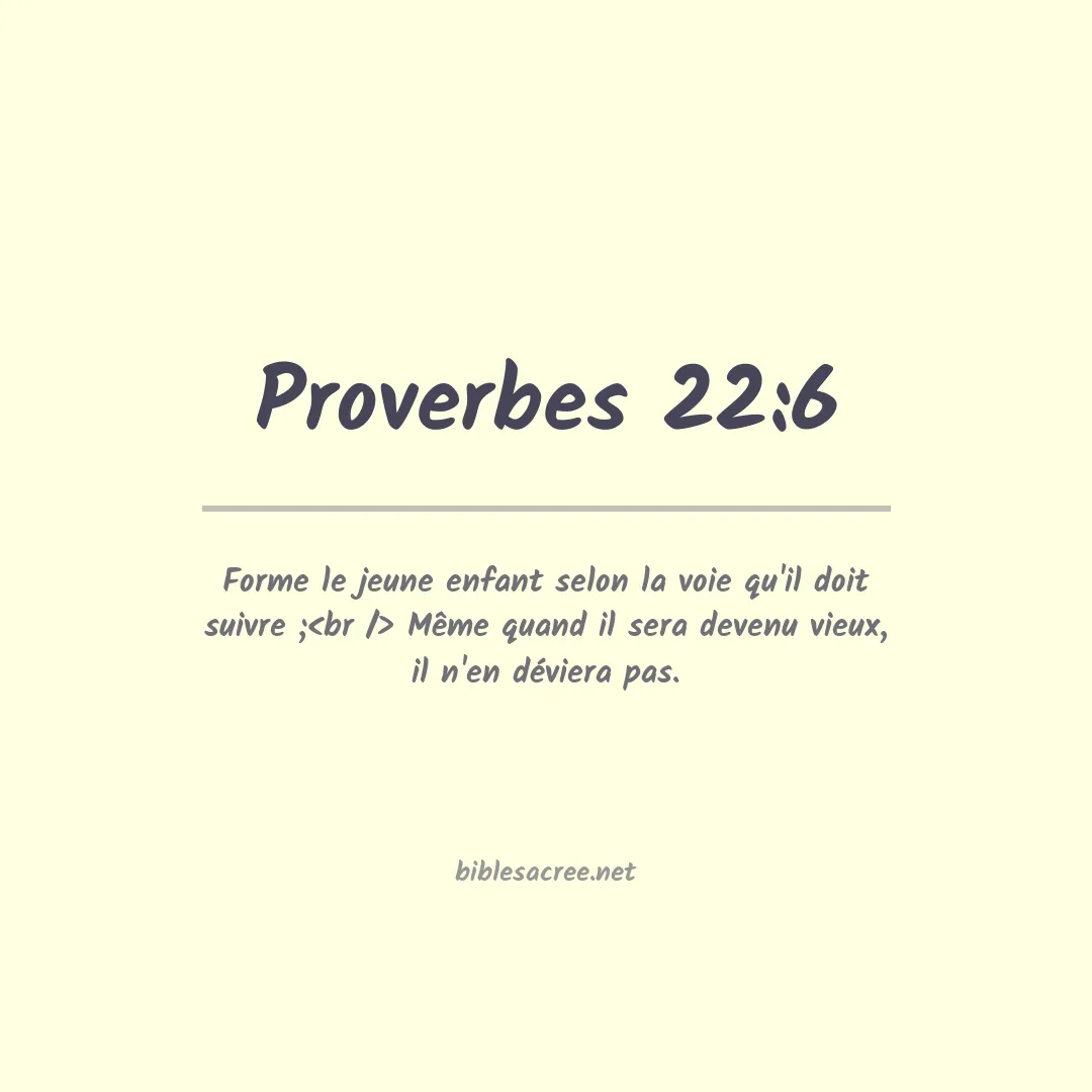 Proverbes - 22:6
