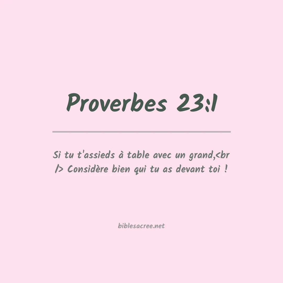 Proverbes - 23:1