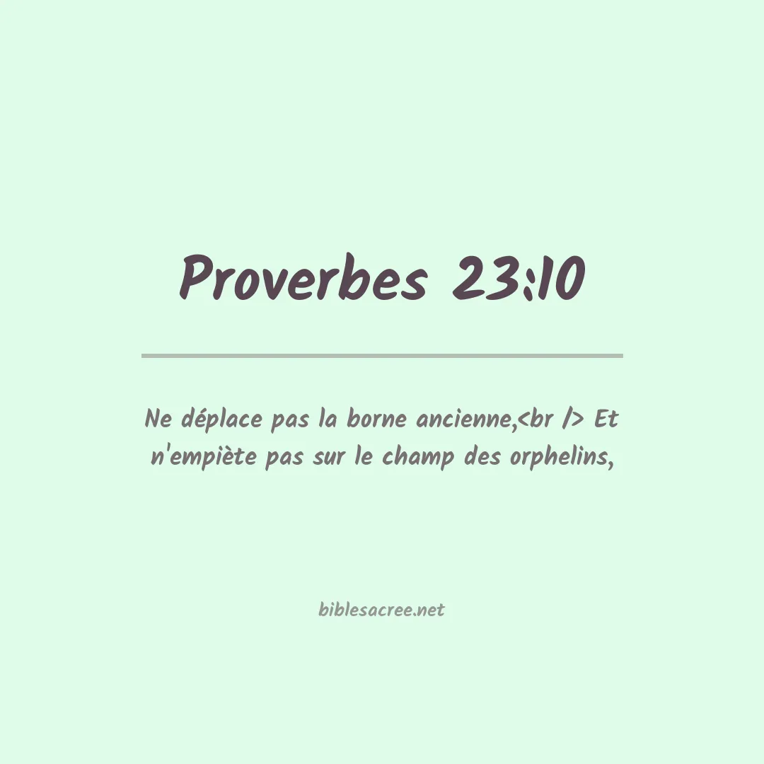 Proverbes - 23:10