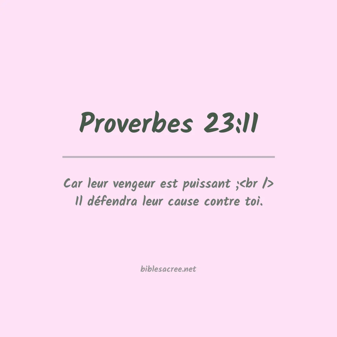 Proverbes - 23:11
