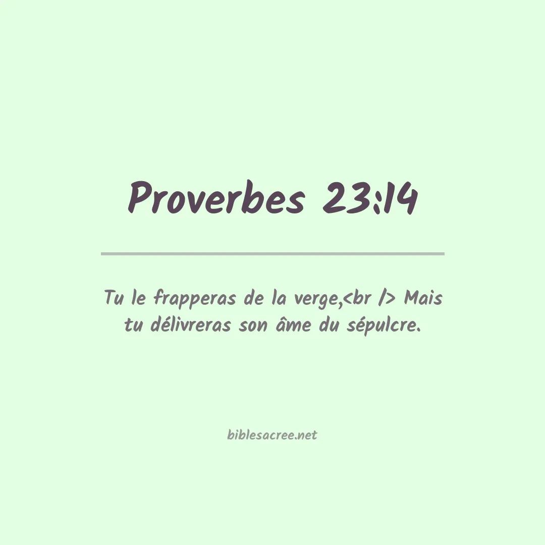 Proverbes - 23:14