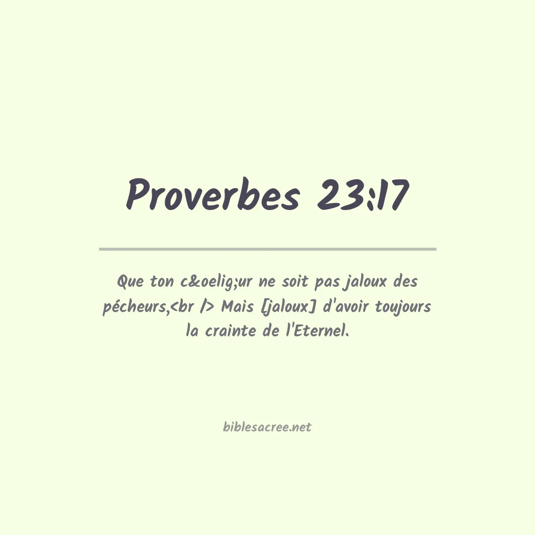 Proverbes - 23:17
