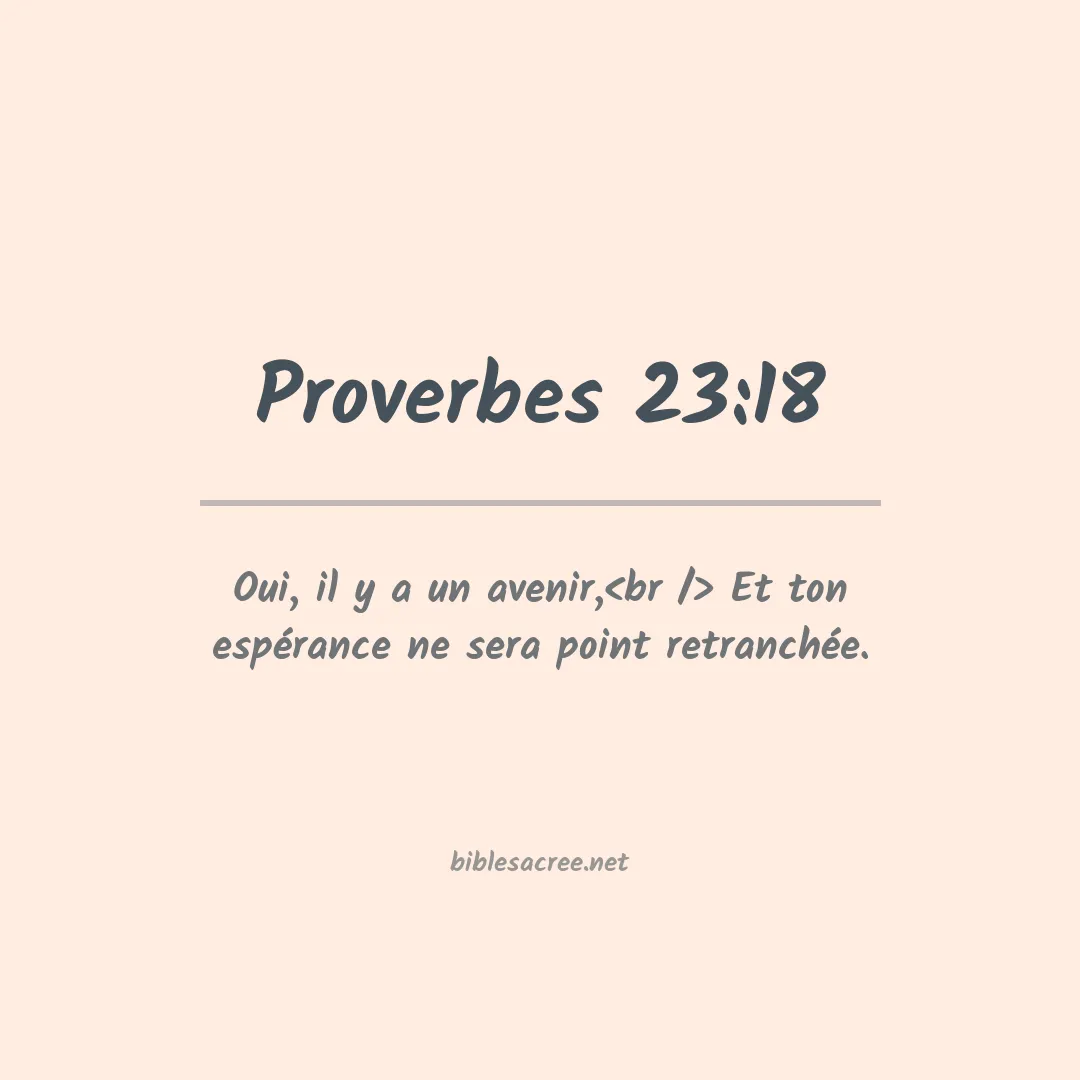 Proverbes - 23:18