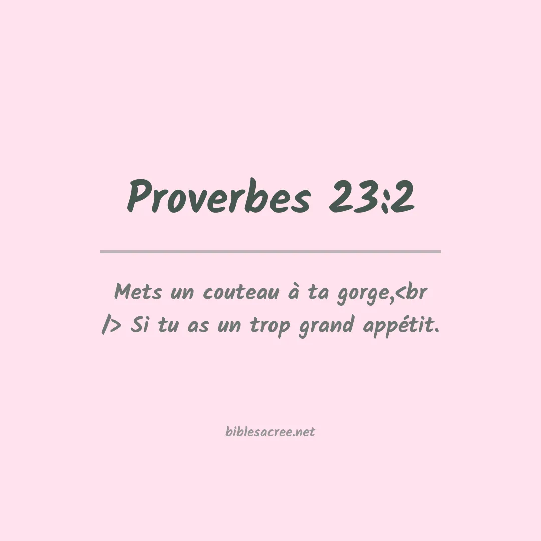 Proverbes - 23:2