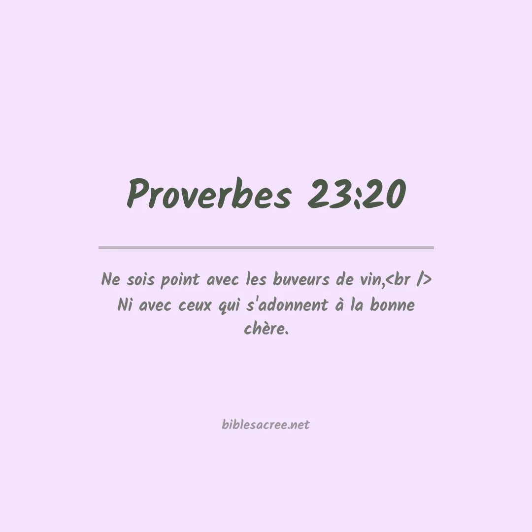 Proverbes - 23:20