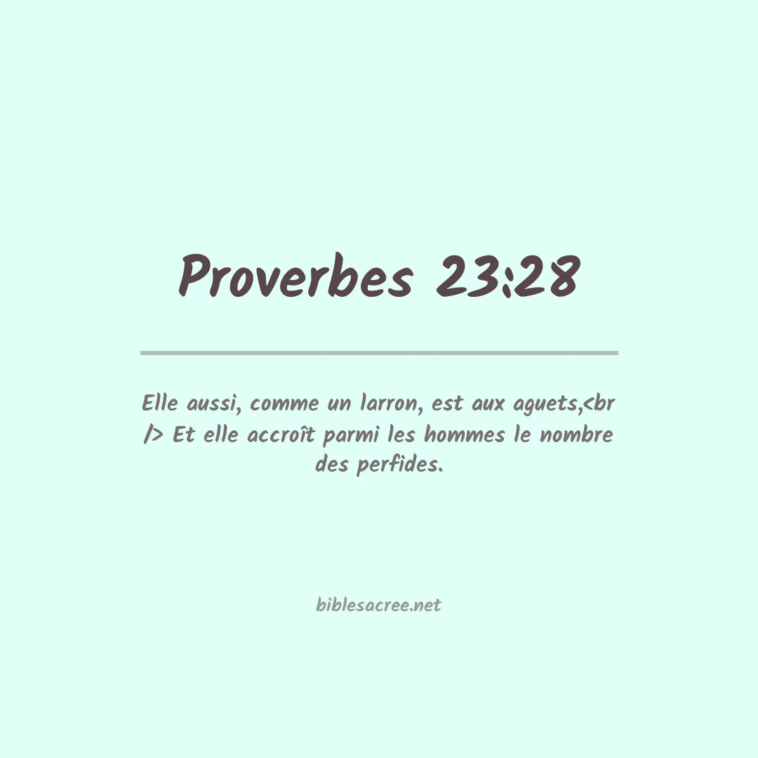 Proverbes - 23:28
