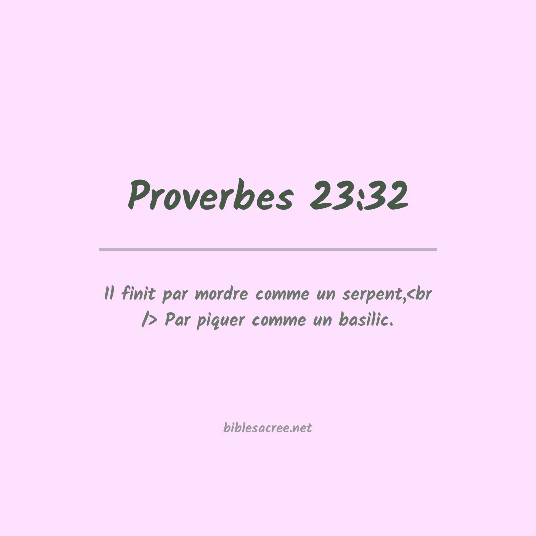 Proverbes - 23:32