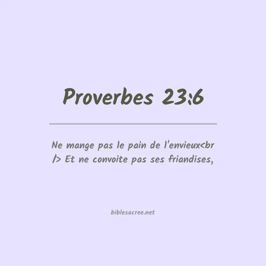 Proverbes - 23:6