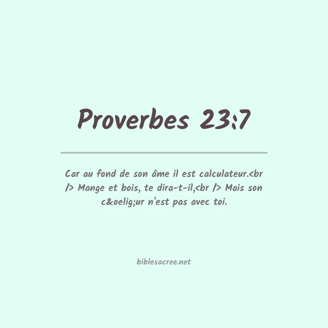 Proverbes - 23:7