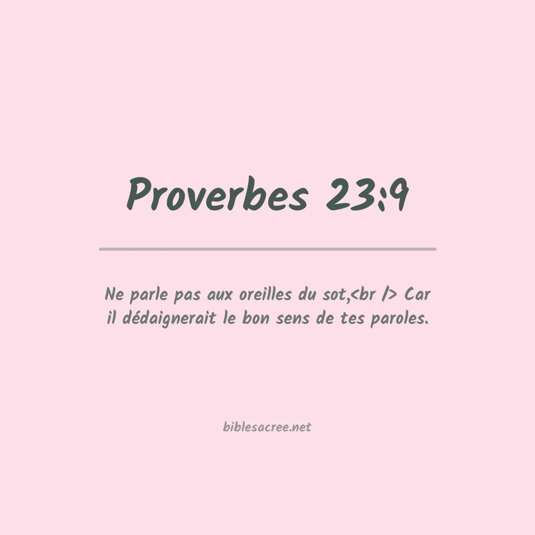 Proverbes - 23:9