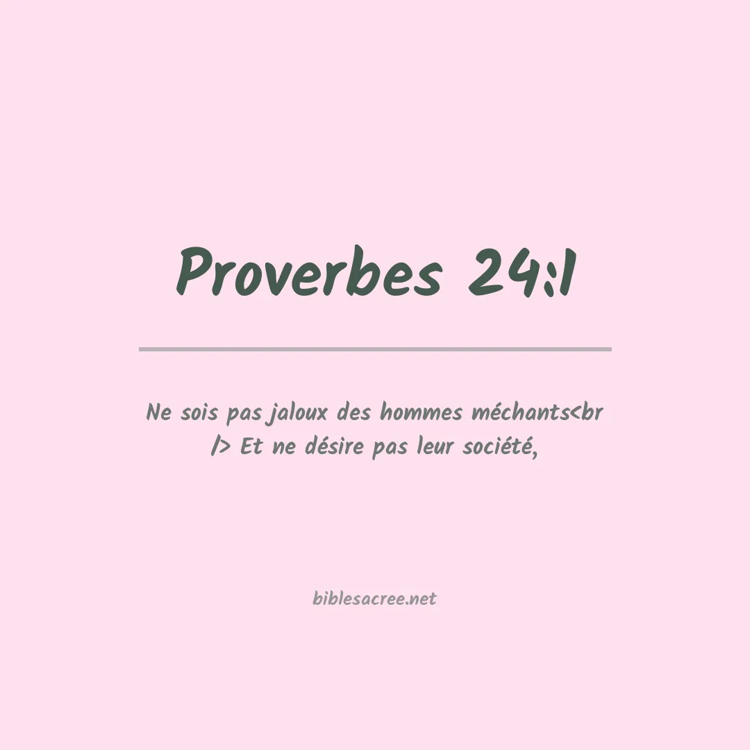 Proverbes - 24:1