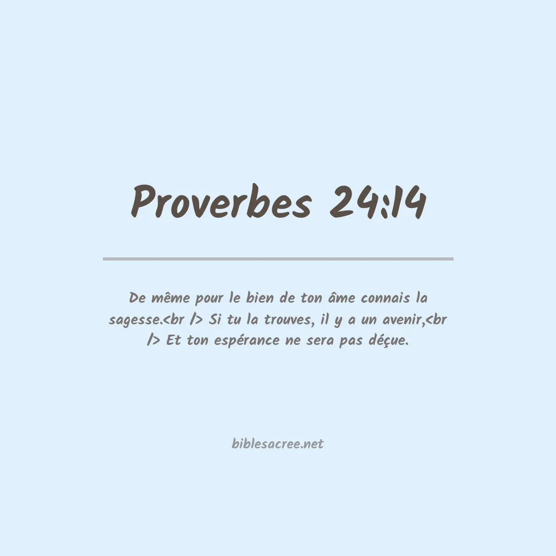 Proverbes - 24:14