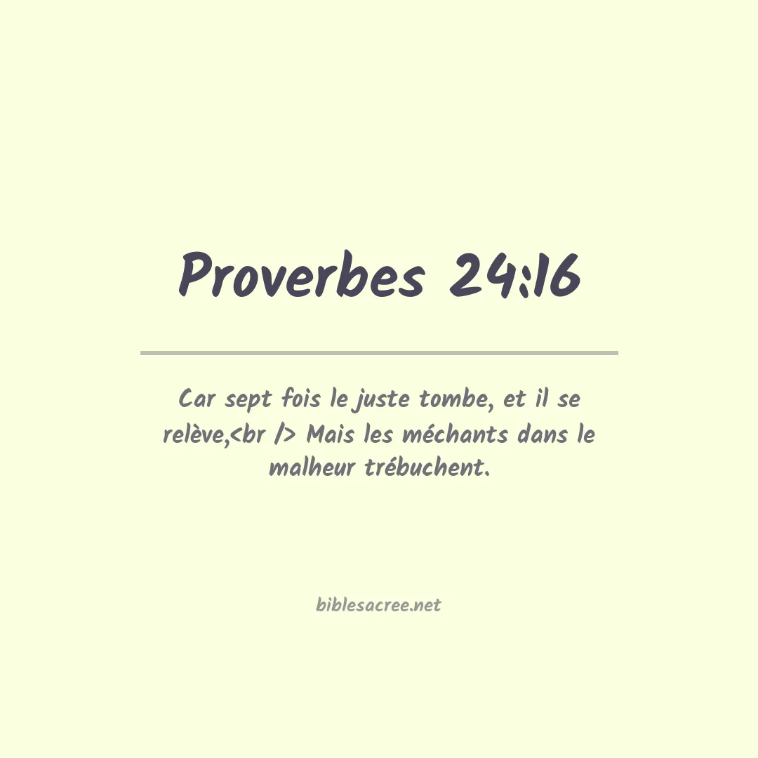 Proverbes - 24:16
