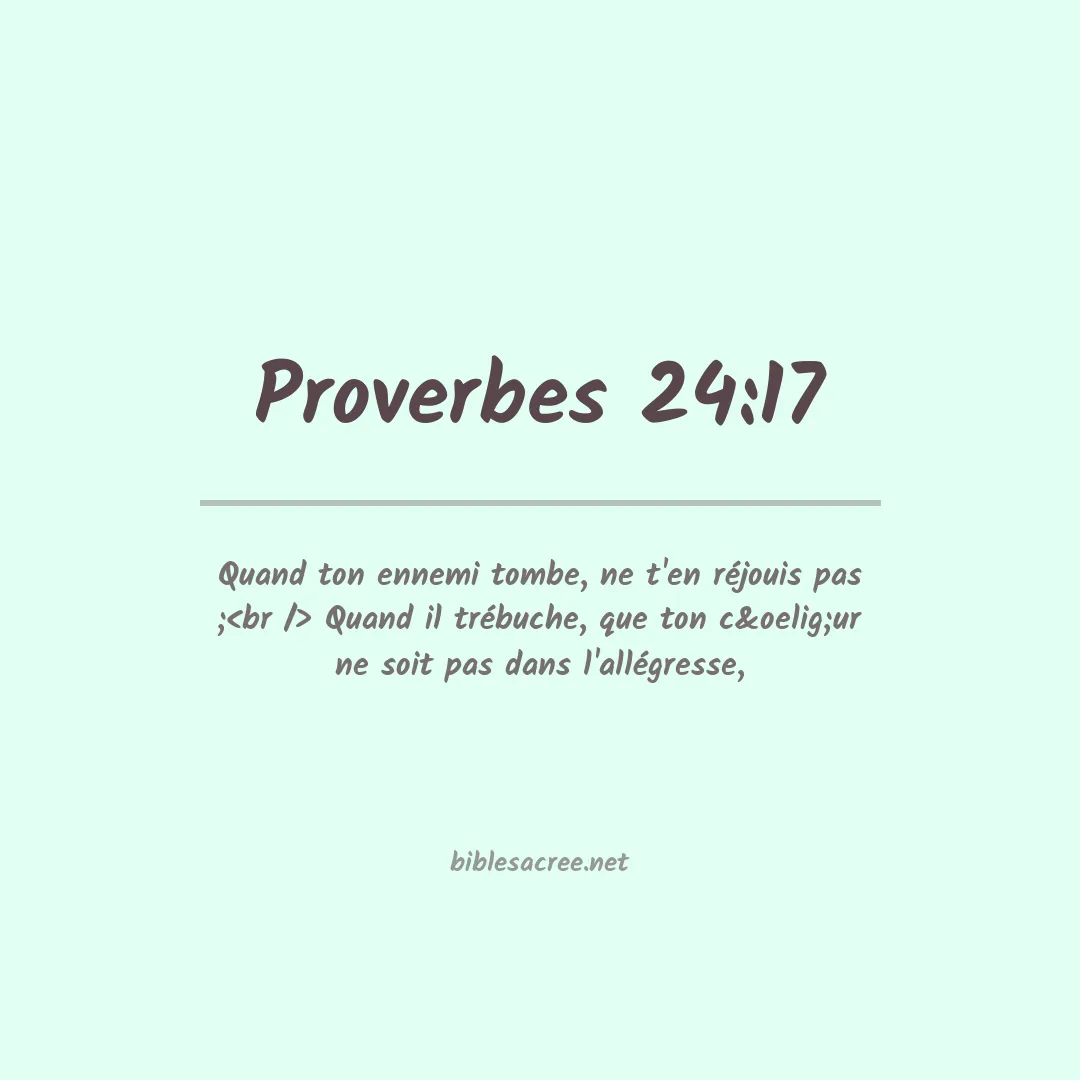 Proverbes - 24:17