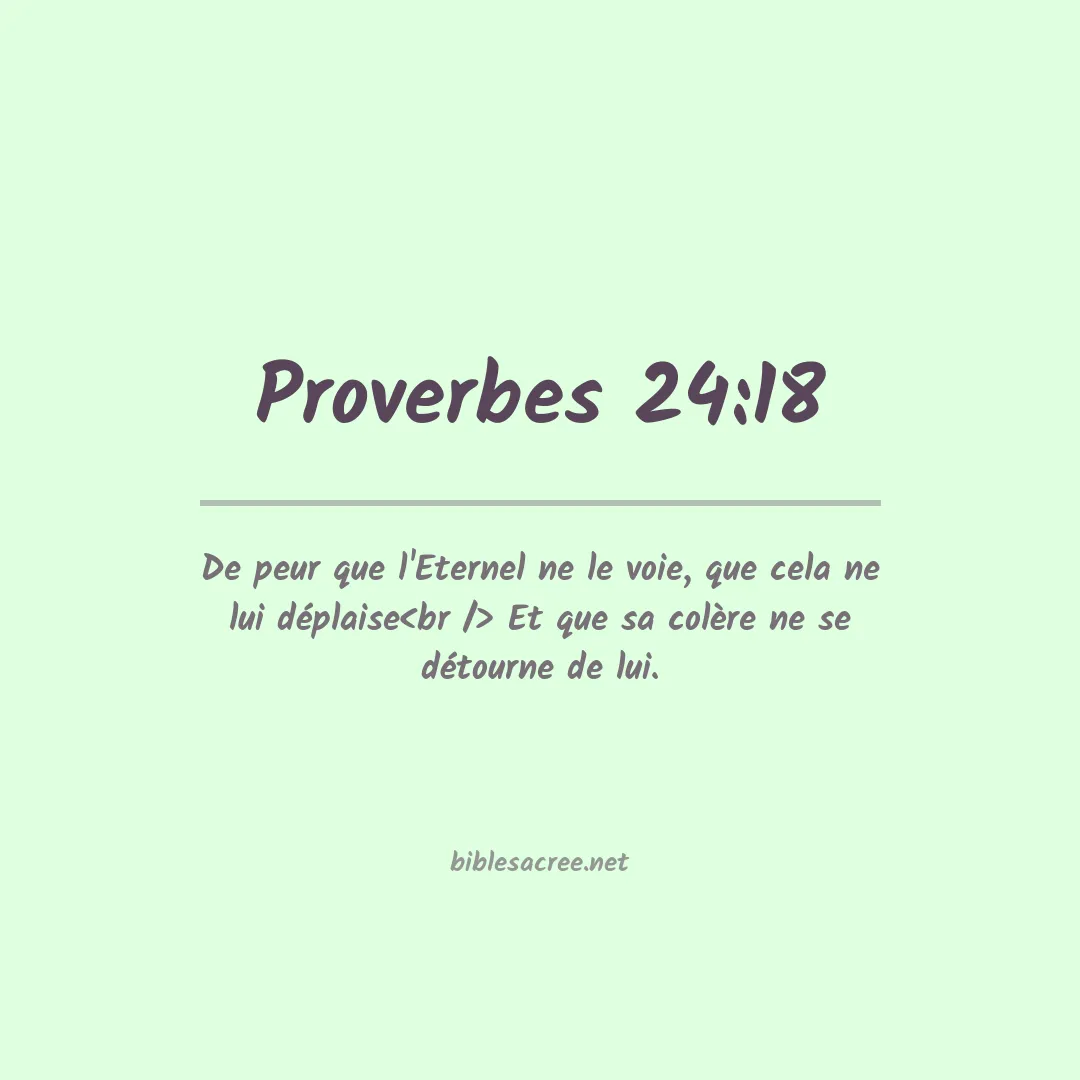 Proverbes - 24:18