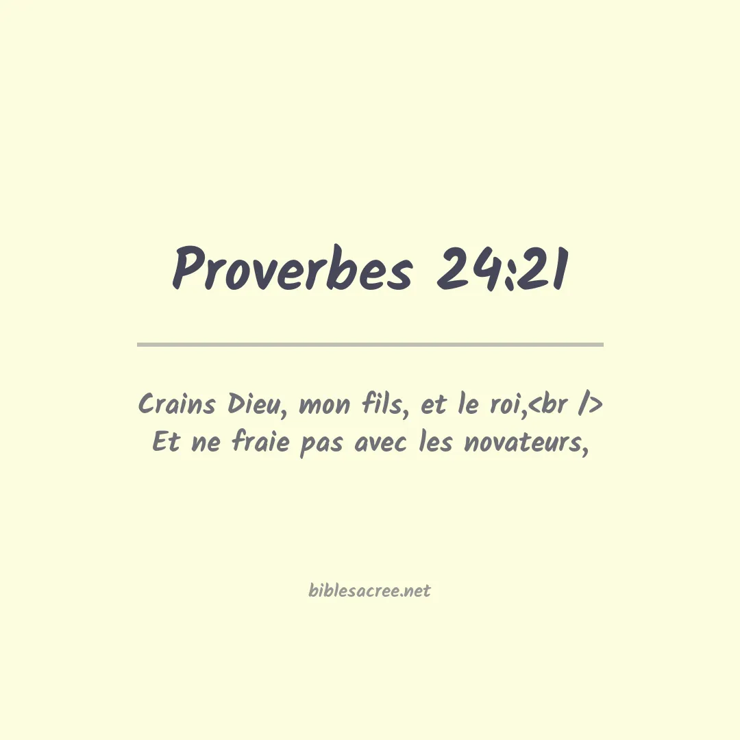 Proverbes - 24:21