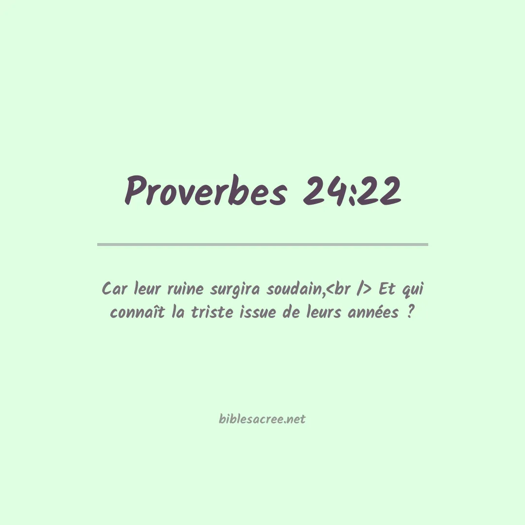 Proverbes - 24:22