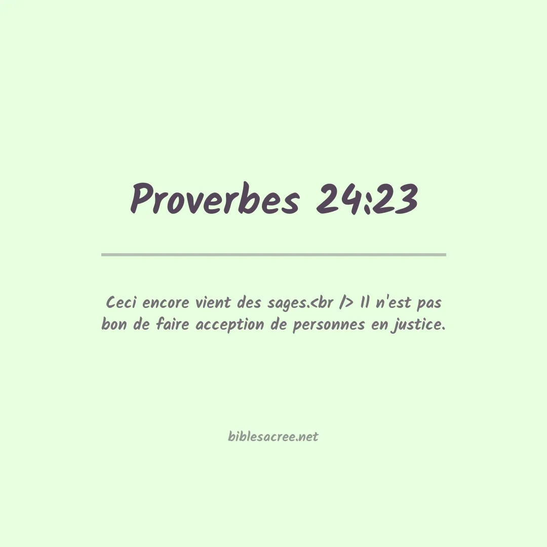 Proverbes - 24:23