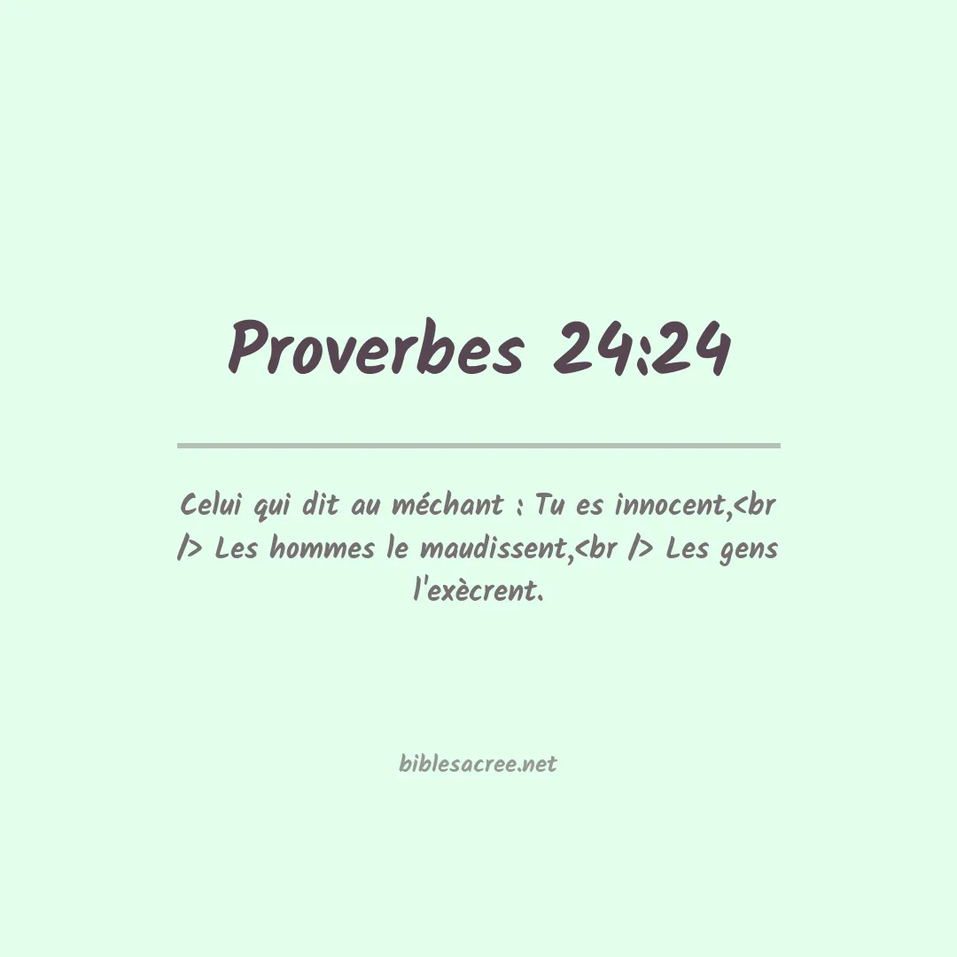 Proverbes - 24:24