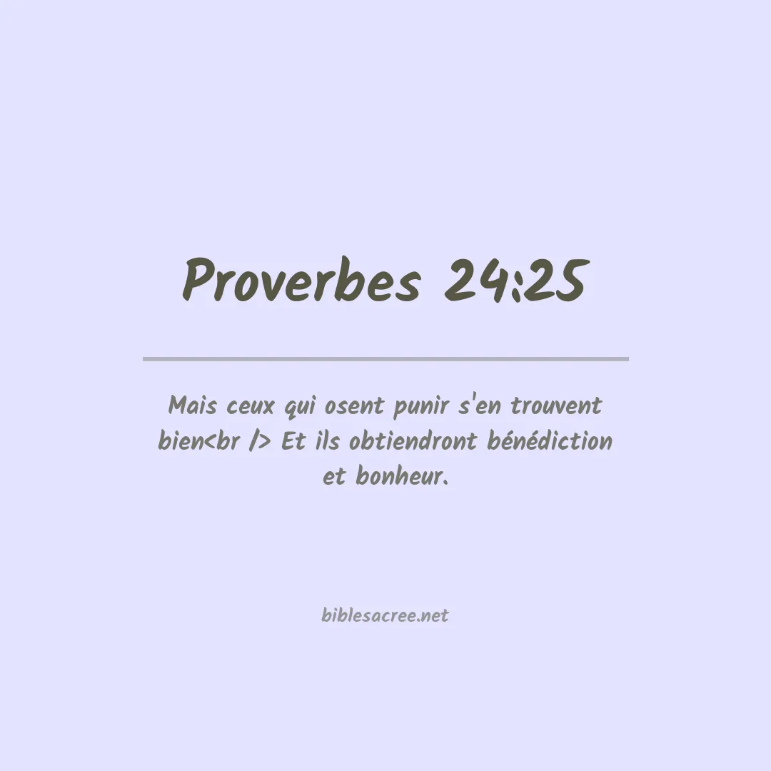 Proverbes - 24:25