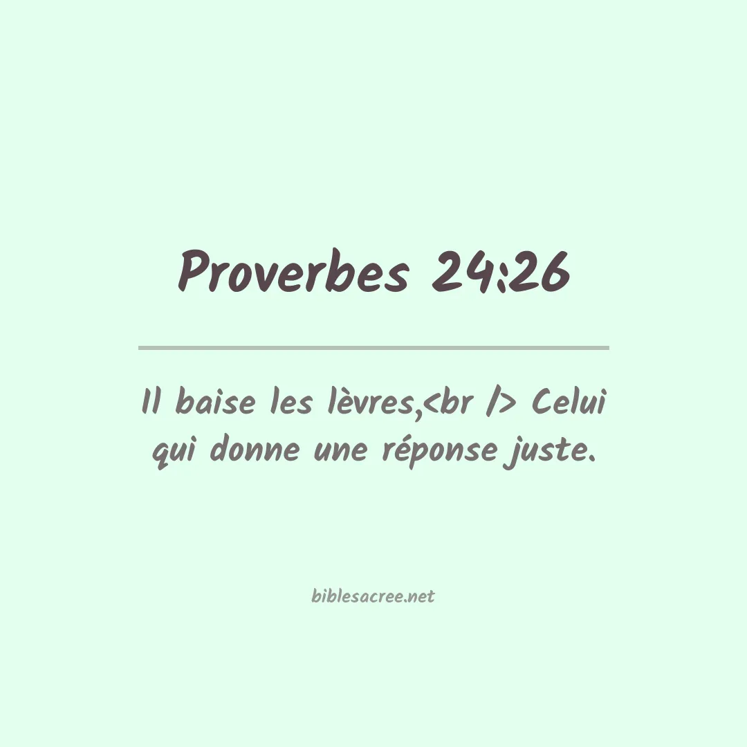Proverbes - 24:26