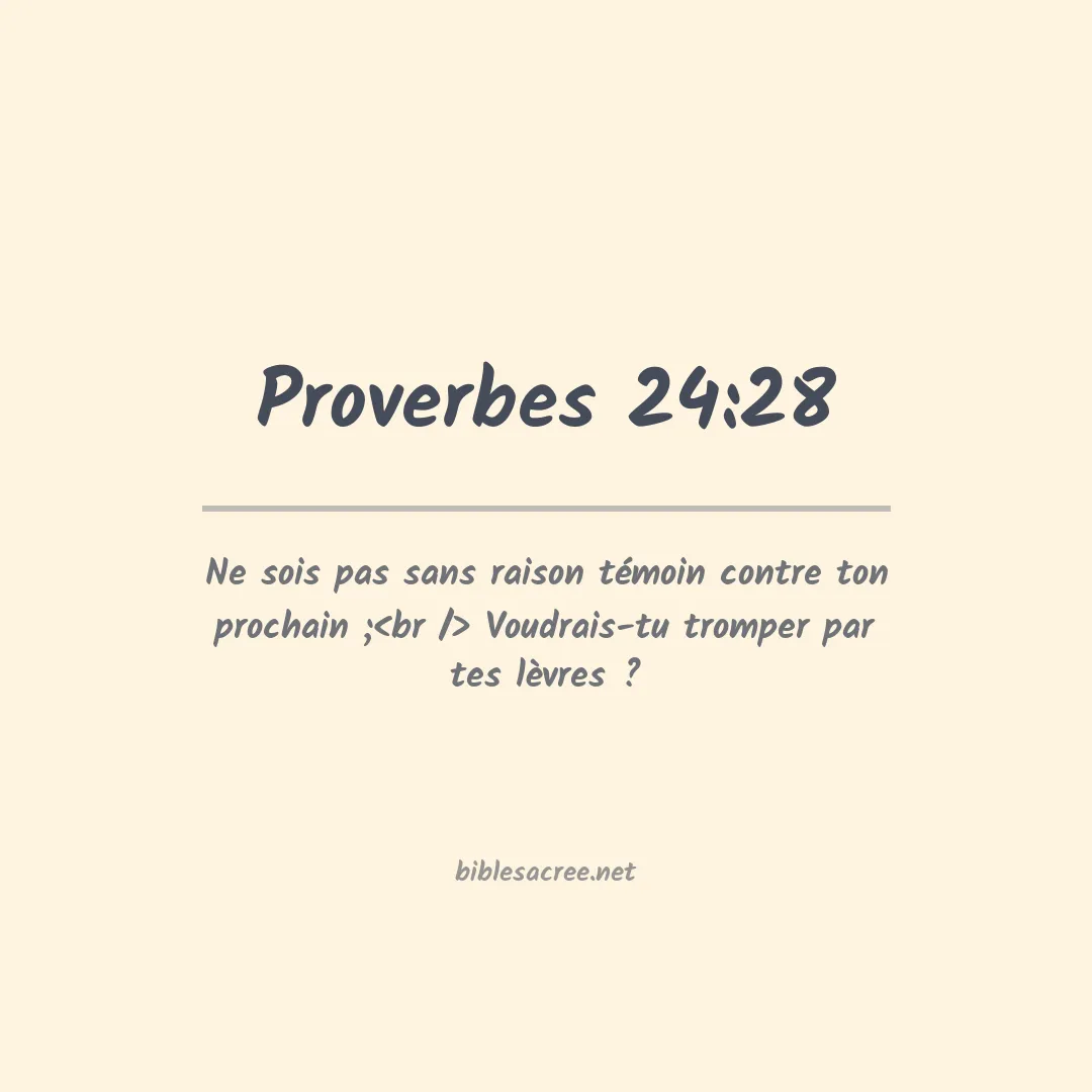Proverbes - 24:28