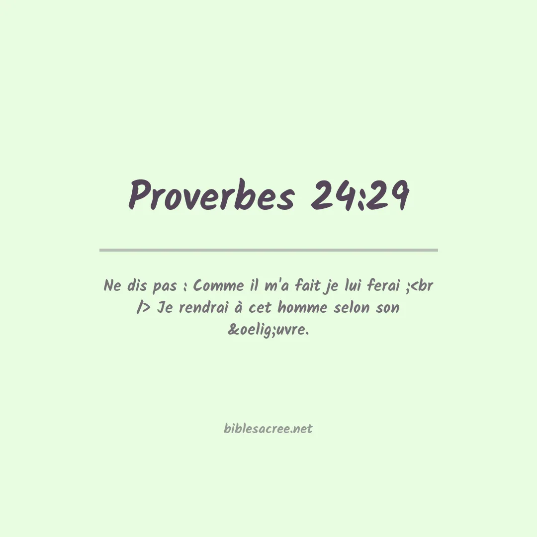 Proverbes - 24:29