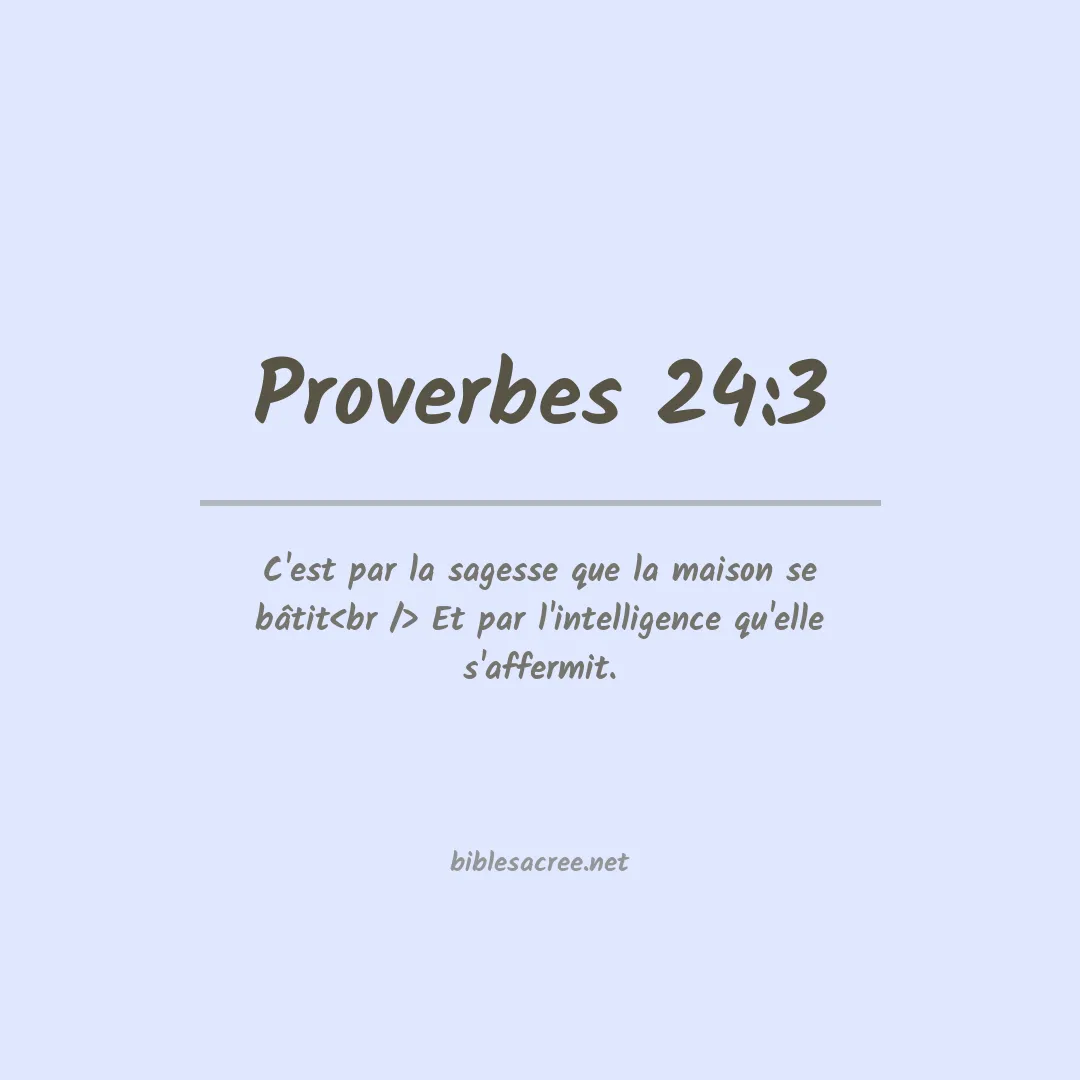 Proverbes - 24:3