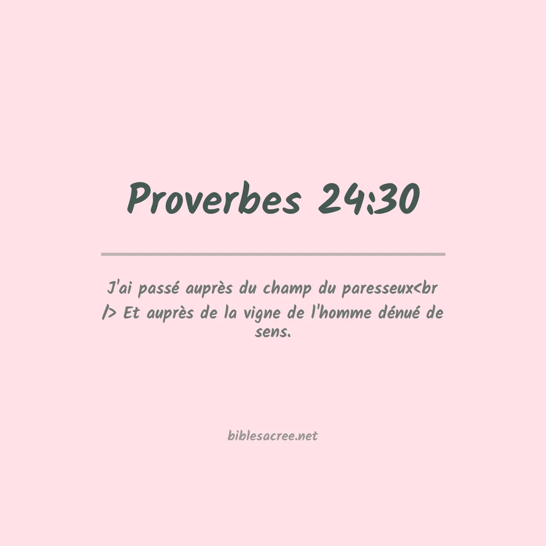 Proverbes - 24:30
