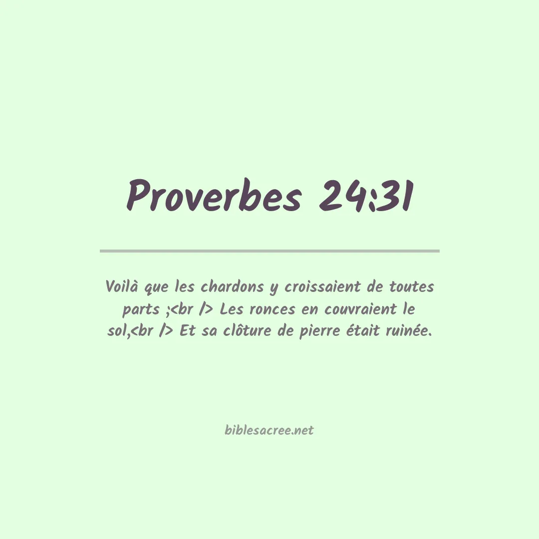 Proverbes - 24:31