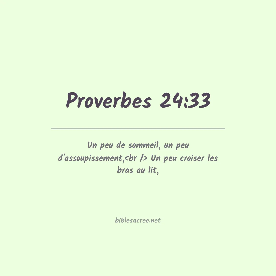 Proverbes - 24:33