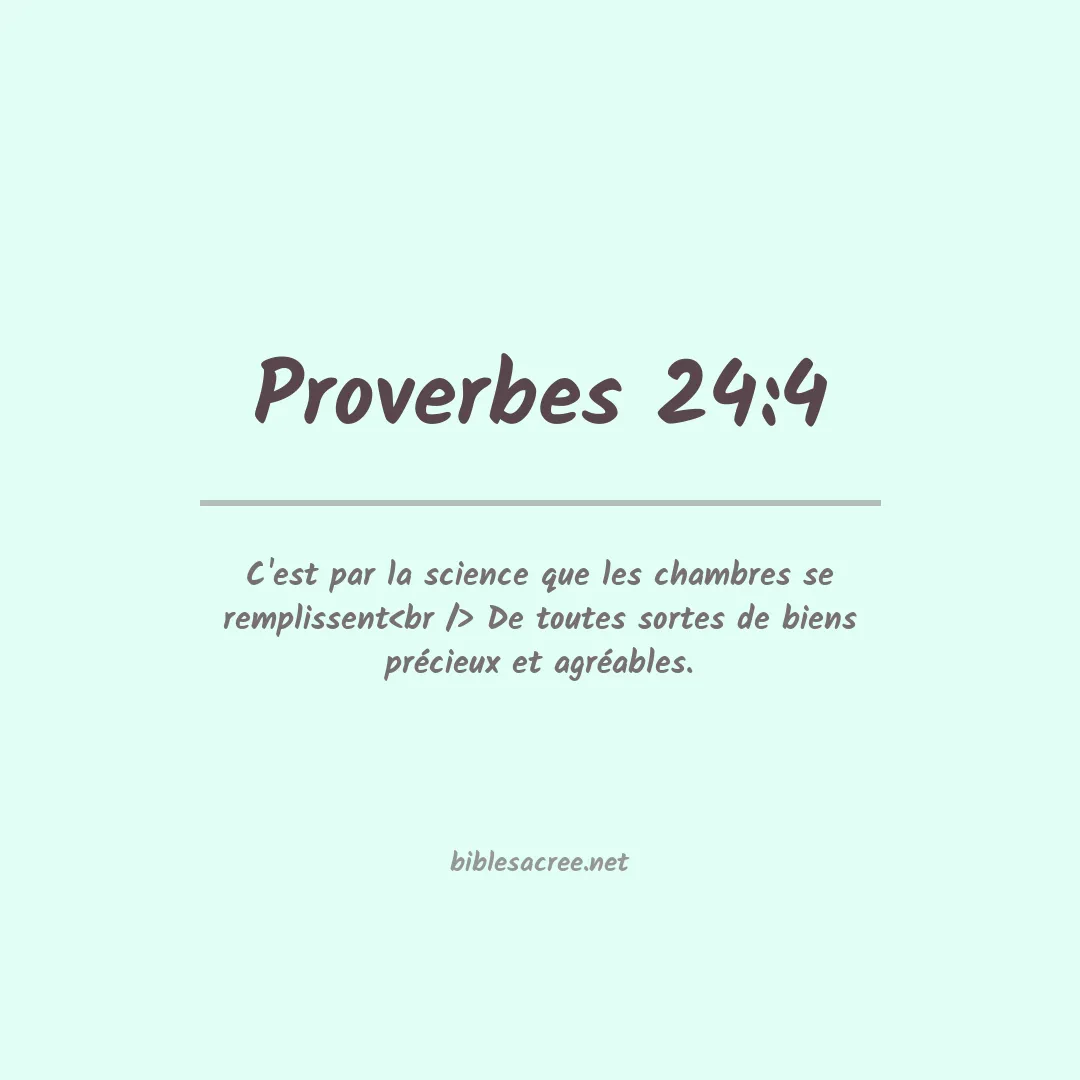 Proverbes - 24:4