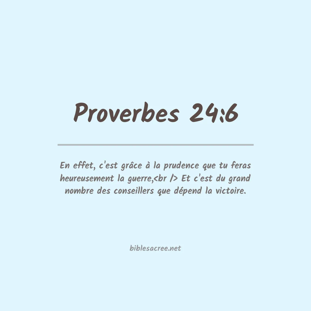 Proverbes - 24:6