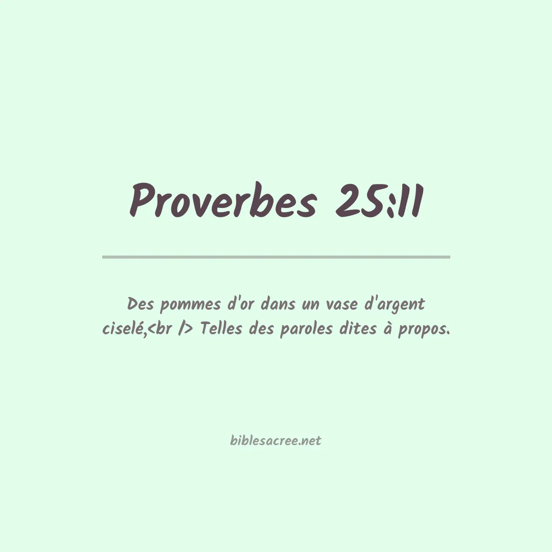 Proverbes - 25:11