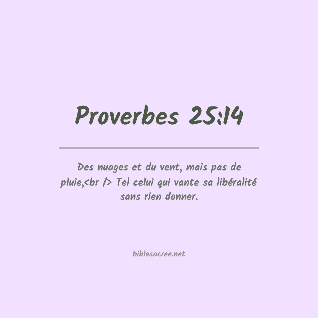 Proverbes - 25:14