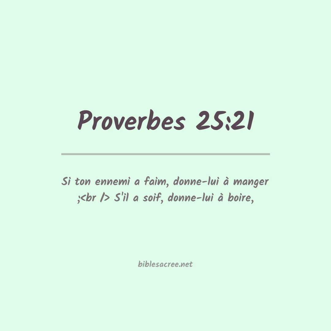 Proverbes - 25:21