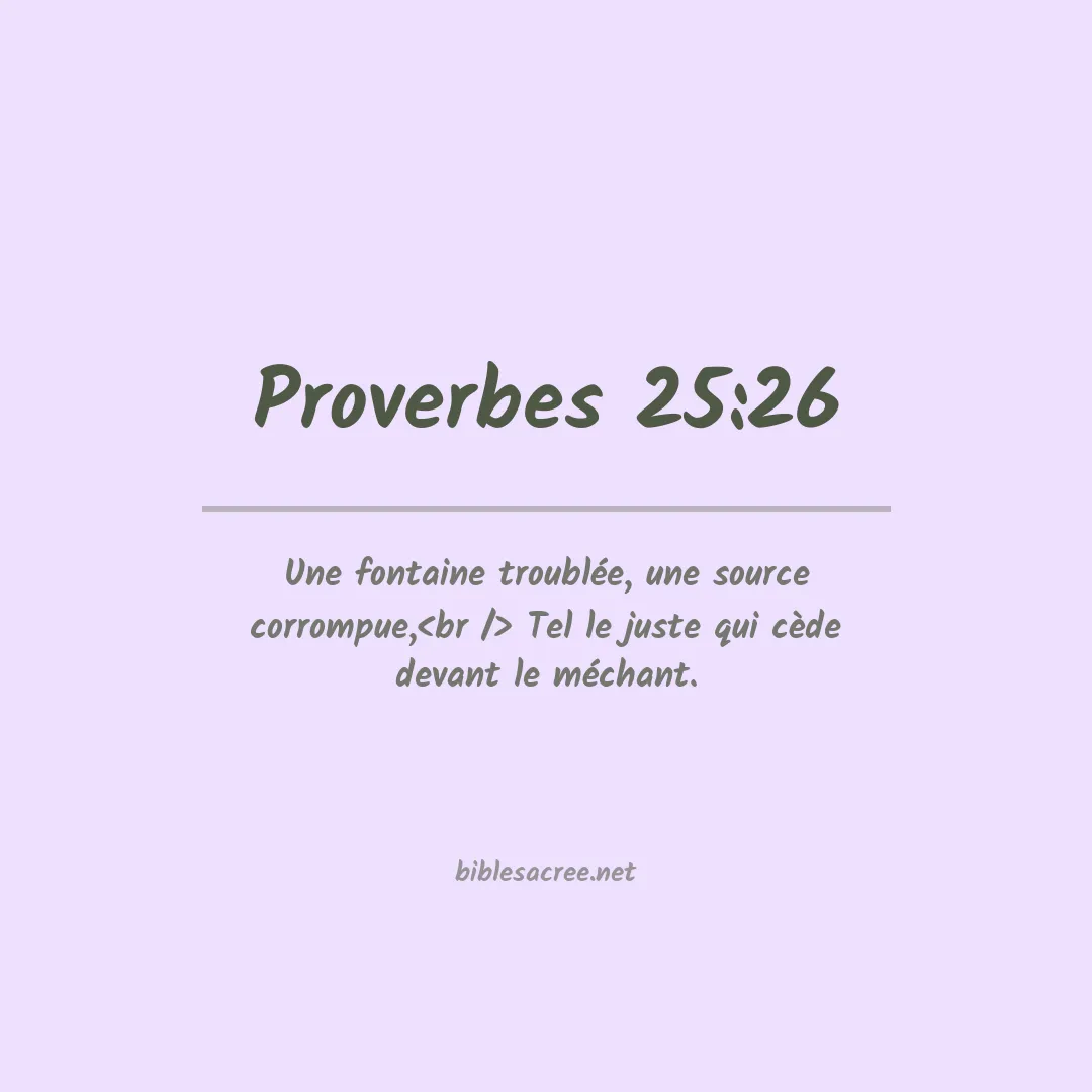 Proverbes - 25:26