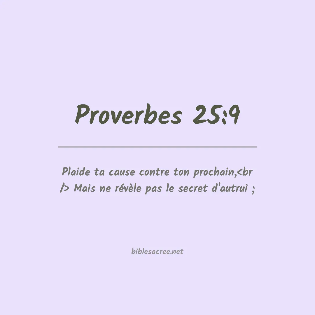 Proverbes - 25:9
