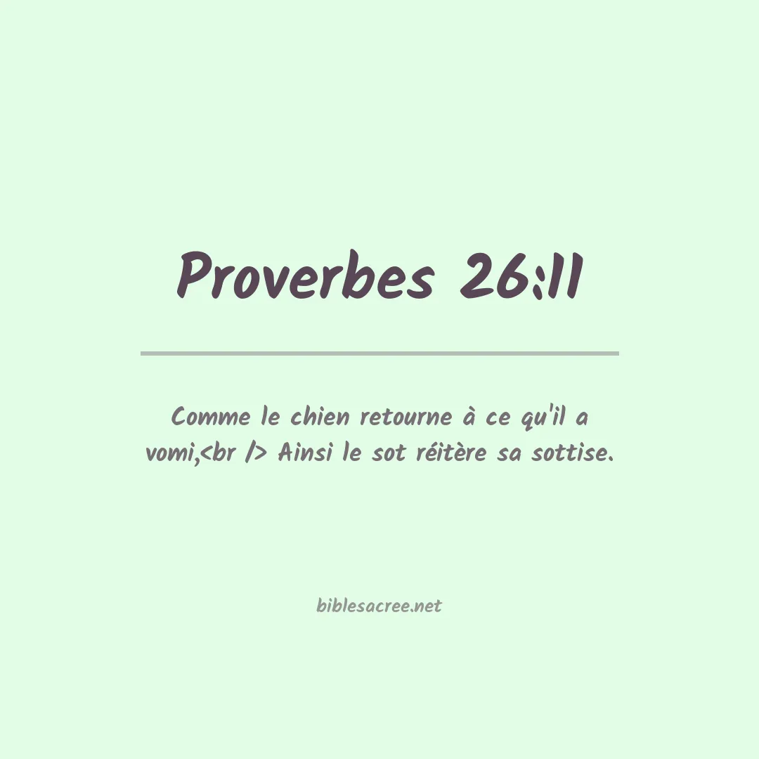 Proverbes - 26:11