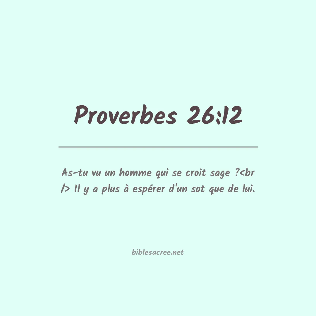 Proverbes - 26:12