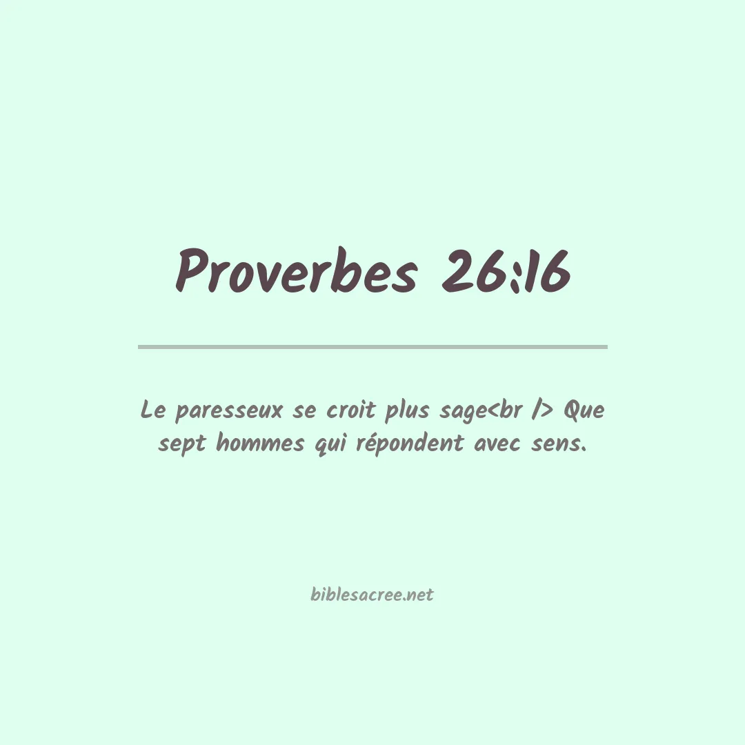 Proverbes - 26:16