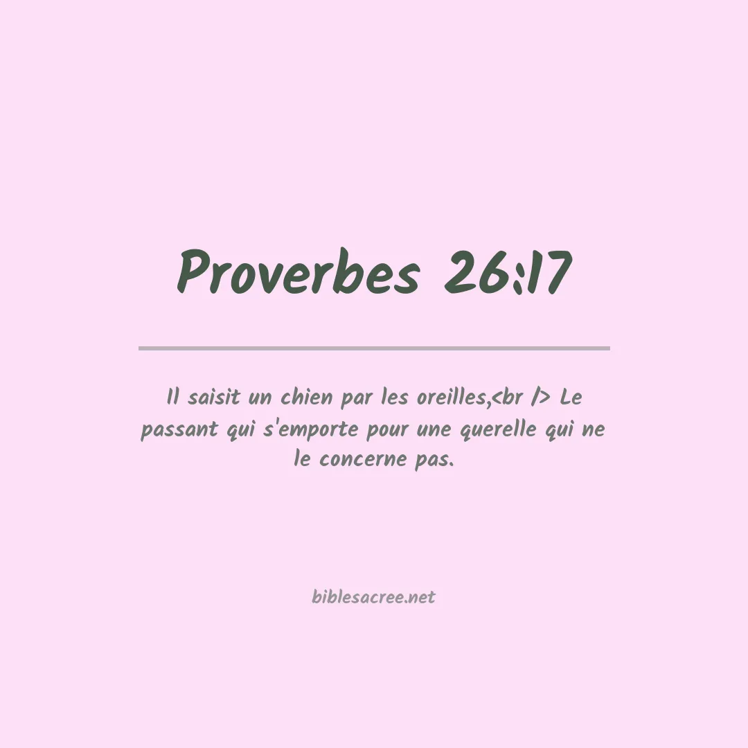 Proverbes - 26:17