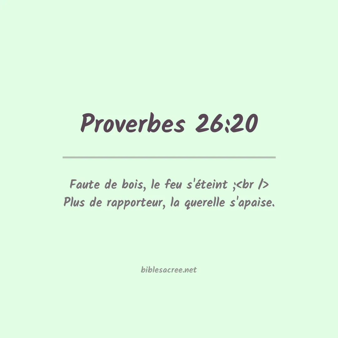 Proverbes - 26:20