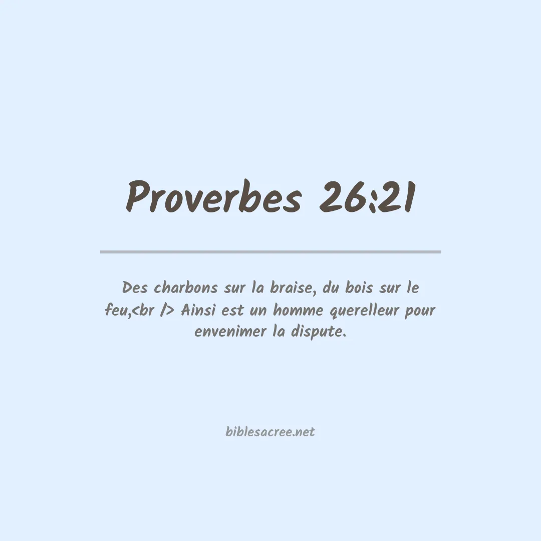 Proverbes - 26:21