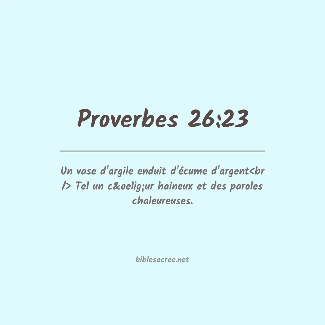 Proverbes - 26:23