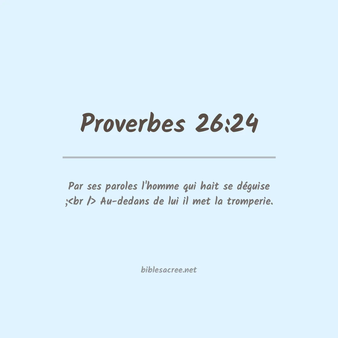 Proverbes - 26:24