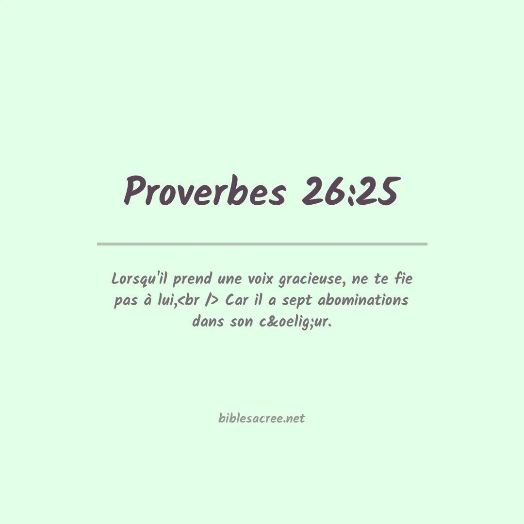Proverbes - 26:25