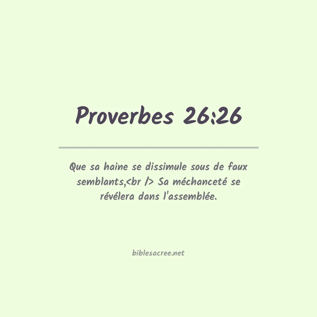 Proverbes - 26:26