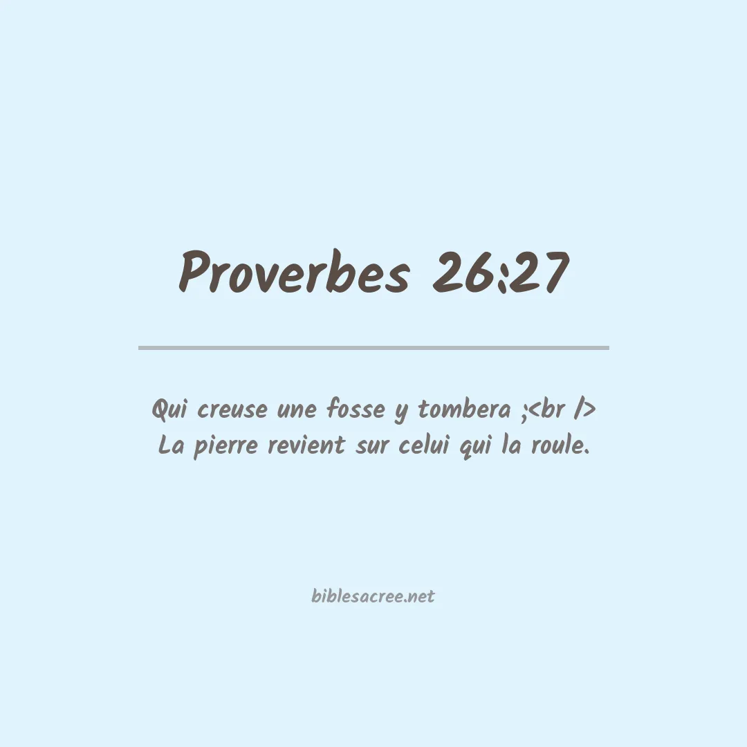 Proverbes - 26:27