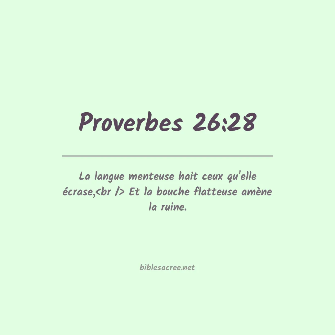 Proverbes - 26:28